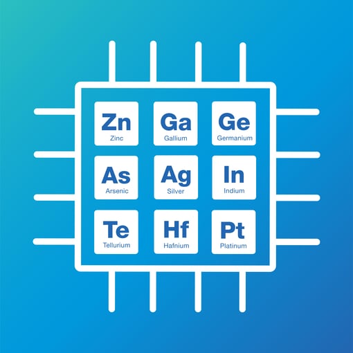 A table of common elements found in electronic components.