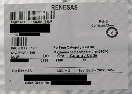 Renesas 8735BKI-21LF