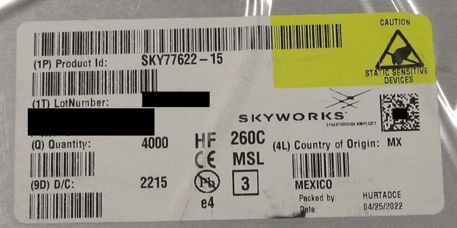 SKY77622-15 Component Sense