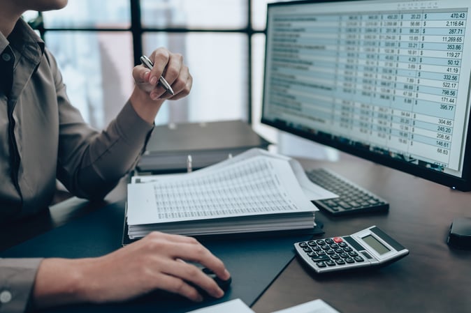 Finance Employee Work Desk
