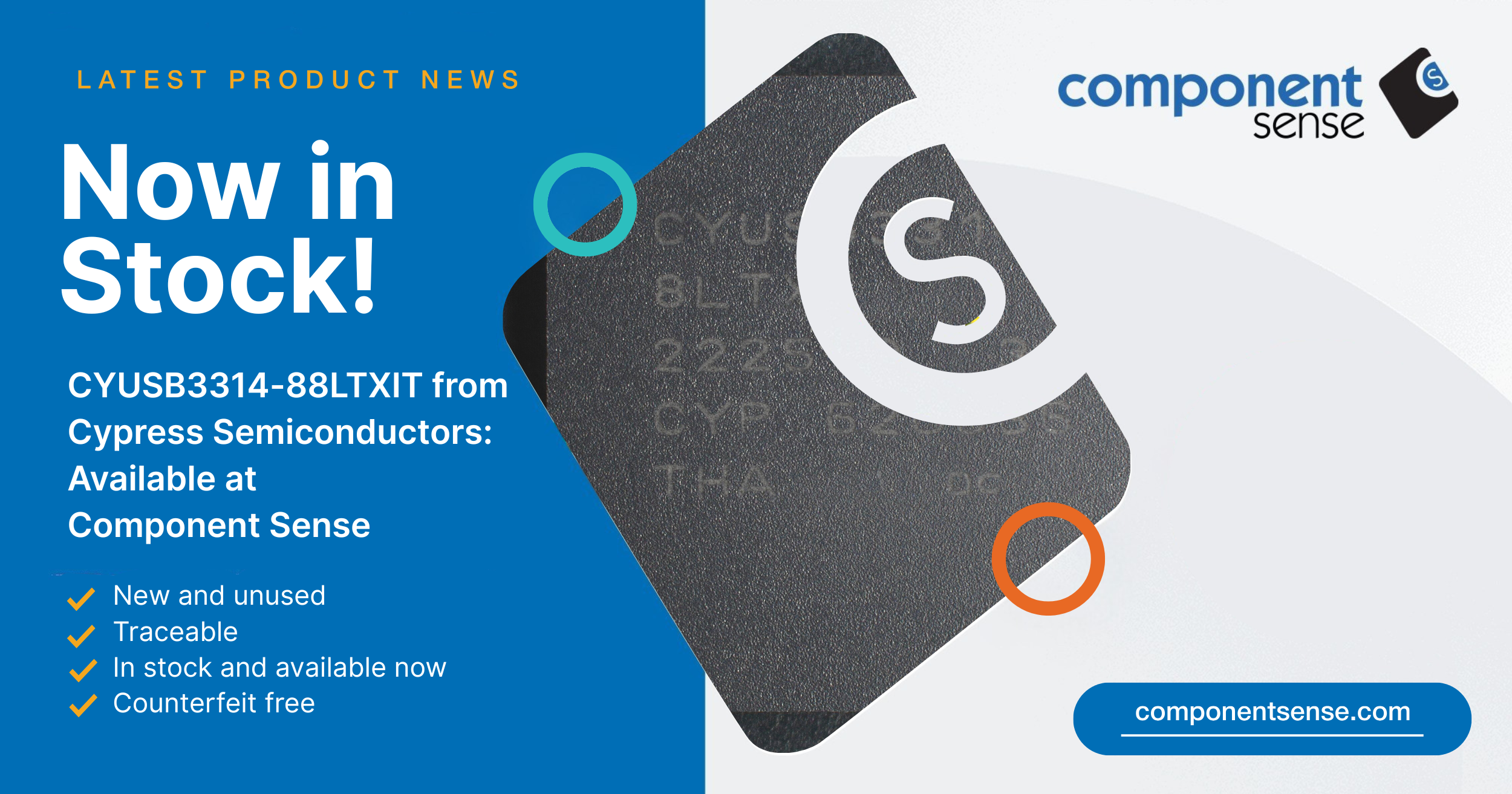 An image of CYUSB3314-88LTXIT from Cypress Semiconductors