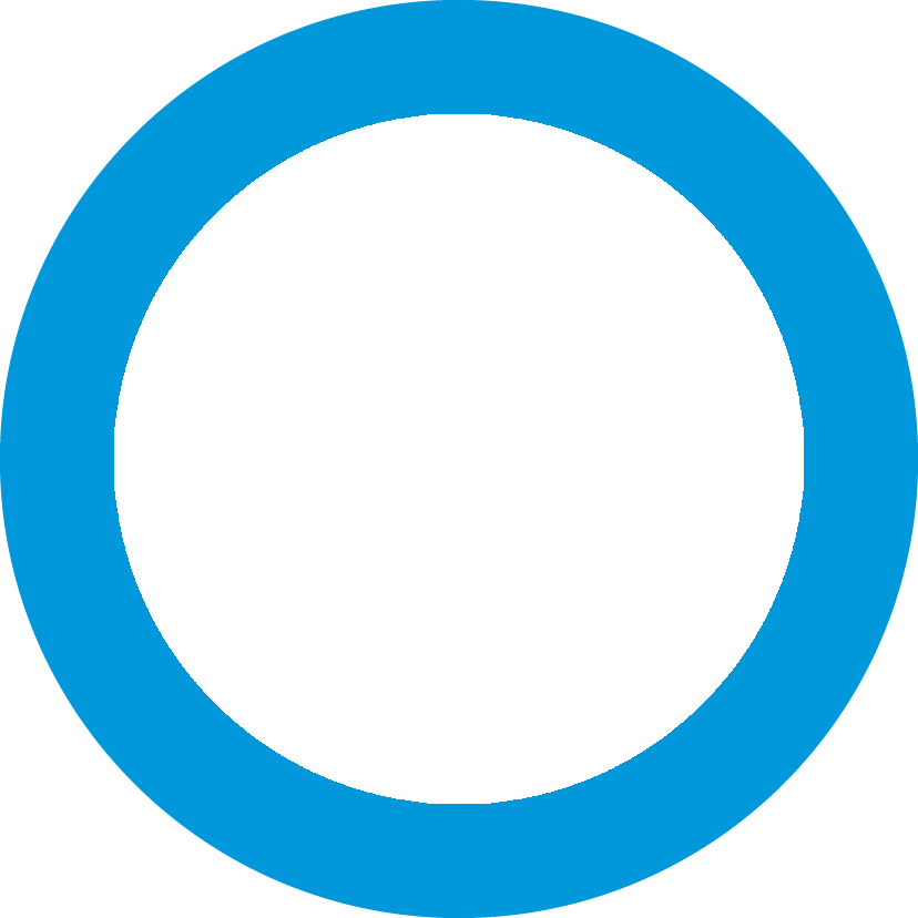 Blue circular ring in motion