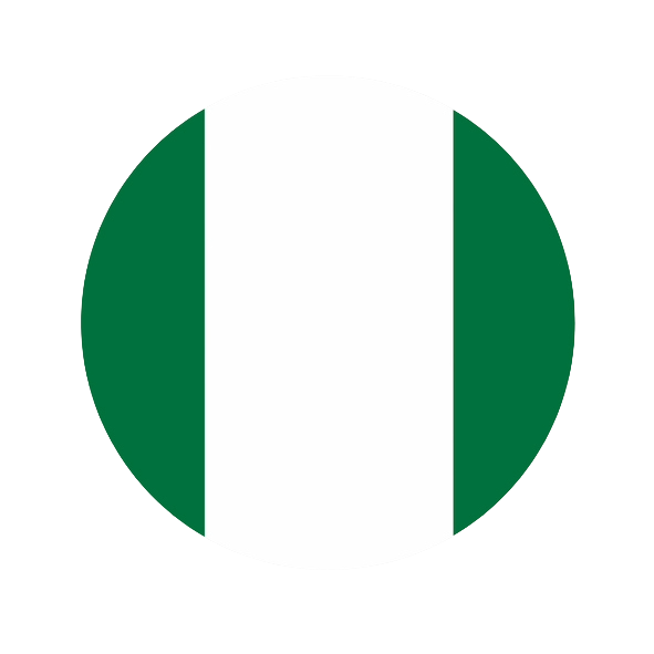 Nigeria flag Nigeria flag in circle shape